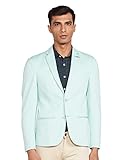 FAVOROSKI Designer Mens Slim Fit Notched Lapel Single Breasted Solid Blazer Light Green 3XL