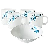 Larah by BOROSIL Opalware Snacks Set 5Pcs 401