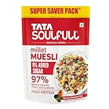 Tata Soulfull 0 Added Sugar Millet Muesli 700 g High Protein Rich in Fibre 97 Wholegrains Fruit Nut Seeds Contains Ragi Flakes Contains Almonds Flax Seeds Chia Seeds Pumpkin Seeds