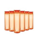 CELLO H2O Round Unbreakable Plastic Water Bottle Orange