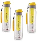 CELLO Infuse Water Bottle Set of 3 800ml Yellow