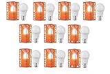 Halonix 10 Watt B22D LED Cool Day Light Bulb Pack of 10 414