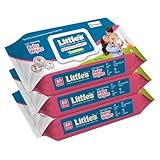Littles Soft Cleansing Baby Wipes with Lid 80 Wipes x Pack of 3 240 Wipes