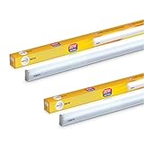 Wipro Garnet 20W LED Batten for Living Room Bedroom 4 Ft Cool Day White 6500K 2000 Lumen Bright Energy Efficient Tubelight for Home Office Showroom Parking Lot Pack of 2