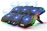 Cosmic Byte Meteoroid RGB Laptop Cooling Pad with 6 Fan Upto 17 inch laptops BlackBlue