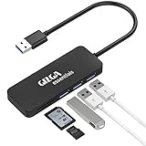 GIZGA Esials High Performance USB Hub with Card Reader 5 in 1 USB Hub Fast Data Transfer 3 USB 20 Micro SD TF Data Transfer Upto 480Mbps for Laptops Smartphone MacBook Chromebook Black