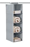 Kuber Industries 4 Shelf Non Wooven Fabric Closet Hanging Organizer