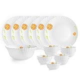 Cello Opalware Floral Dinner Set 19Pcs White 904