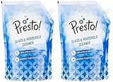 Presto Glass Household Cleaner 2 Litre Refill Pouch 1 L X 2 Packs Suitable For Glass Mirrors Appliances Like Microwaves Ceramic Tiles Glazed Tiles Granite