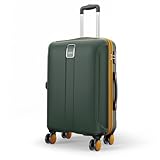 Safari Medium Polycarbonate Spinner Thorium Neo 8 Wheels 66Cm Size Checkin Trolley Bag Hard Case 360º Wheeling Luggage for Men Women Travel Bag Suitcase for Travel Dusk Green