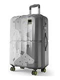 Safari Tazzo 8 Wheels 77cm Large Size Trolley Bag Hard Case Polycarbonate 360º Wheeling Small Check in Luggage Suitcase for Travel Trolley Bags for Travel Printed