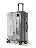 Safari Tazzo 8 Wheels 66cm Medium Size Trolley Bag Hard Case Polycarbonate 360º Wheeling Small Check in Luggage Suitcase for Travel Trolley Bags for Travel Printed