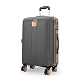 Safari Thorium Royale 8 Wheels Spinner 77cm Large Size Trolley Bag Hard Case Checkin Polycarbonate Luggage TSA Lock Wet Pouch Organized Interior Suitcase Trolley Bags for Travel Gun Metal