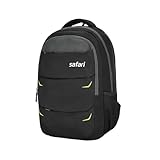 Safari Omega Pro Laptop Backpack With Raincover 3 Compartments Bottle Holder Organizer Unisex Bag For Boys Girls SchoolCollegeOfficeTravel Bag Color Black 35L