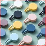 wolpin Self Adhesive Wall Hooks Colorful Hook Pack of 10 Pcs
