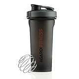 AGARO Magnum Shaker Bottle 750 Ml Steel Shaker Ball Sipper Bottle Ideal for Protein BPA Free Leakproof Black Pack of 1