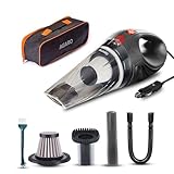 AGARO CV1077 Car Vacuum Cleaner Portable Handheld12V DC 110W 45KPA Power Socket 147ft Long Cord Stainless Steel Filter Black