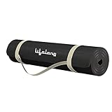 Lifelong LLYM94 Yoga mat for Women Men EVA Material 6mm AntiSlip YogaMat with Strap for Gym WorkoutExercise Mat For Home Gym Workout and Yoga Exercise 6 Months Warranty Black