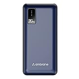 Ambrane 20000mAh Power Bank with 105W Fast Charging Dual USB Output Made in India MultiLayer Protectio