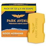 Park Avenue Premium Mens Soaps for Bath Good Morning 125g Pack of 4 Enriched with Tea Tree Oil Shea Butter Grade 1 Soap For All Skin Types