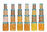 Tosaa Plastic Pet Storage Jar and Container Set of 24