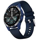 FireBoltt Talk Round Smart Watch 139 TFT Display with Bluetooth Calling Dual Button Voice Assistance SPO₂ Heart Rate Monitor 120 Sports Modes Smartwatch for Men Women Blue
