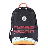 Gear Galaxy Expedition 30L Medium Water Resistant School BagKids BagCasual Standard 5 Compartment BackpackDaypackCollege Bag For BoysGirlsMenWomen Black
