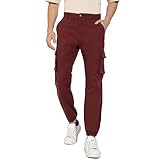 Campus Sutra Mens Regular Fit Low Rise Cargo Pant