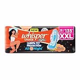 Whisper Choice Nights 16 XXL Pads Gives Up to 100 worryfree protection all night with 4x back coverage