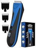 Caresmith Crew Manscaping Rechargeable Body Trimmer For Men Curved Edges for Extra Safety 7000 RPM Balls Trimmer for Pubic Hair Private Parts Trimming Body Hair Remover for Intimate Area Trimming