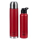 Pigeon Vacuum Insulated Flask 1000ml INOX Hydra Single Walled Fridge Bottle 900ml Bottle Combo