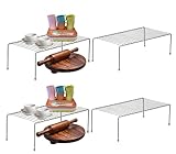 Stainless Steel Kitchen Dish Rack Expandable Storage Shelves Pack of 4