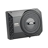 JXL Car Subwoofer XSAW10 10 Inches Active Underseat Subwoofer 350 RMS Power 300 Watts Ultra Sleek Shallow subwoofer high Level InputAudio line Input