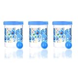 Kuber Industries Set of 3 Storage Containers 500 ML Plastic Kitchen Container for Rice Cereals Snacks Dry Fruits Kitchen Jar with Spoon Masala Box for Kitchen Spice Boxes Blue
