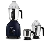 Philips HL7713011000 W PowerPro Motor Mixer Grinder 3 Jars Azure Blue Edged blade made of superior SS304 material Quick cool ventilation for longer motor life