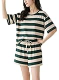 SMOWKLY Women Korean Shorts Pajama Set
