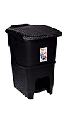 ARISTO Plastic Pedal Dustbin 12 LTR BLACK