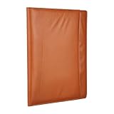 Amazon Basics Leatherette Document Files with Handles Water Resistant Durable File Folders Certificate Holder A4 Tan