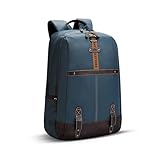 Gear Classic 4 1931L Medium Faux Leather Water Resistant Anti Theft Laptop Backpack Casual Backpack Daypack Travel Backpack College Bag For MenWomen Teal Brown