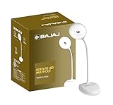 Bajaj Softlite LED MultiCCT 3 in 1 Color Modes Table Lamp 360 Degree Rotating Head Feather Touch Operation 1 Year Warranty Upto 4 Hours Backup Time Pack of 1 White