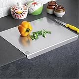 Tosaa DP101 Stainless Steel Chopping Board VegetableFruit Cutting Kneeding Cake Prep Heavy Duty ChoppingBoard 15MM