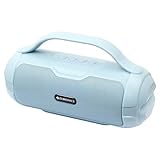 ZEBRONICS Sound Feast 40 Portable Bluetooth Speaker 8 Watts Dual 52cm Drivers Passive Radiator Upto 10 Hours Playback BTv53 USB mSD TWS Call Function Deep Bass Sky Blue