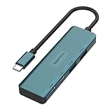 Amazon Basics Pro Series 4in1 USBC Hub and USBA 32 Gen 2 HighSpeed Data TransferUp to10Gbps Compact and Versatile Hub for PCMacBookLaptops hones Monitors and Projectors Turquoiseportable