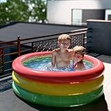 Lifelong Swimming Pool for Kids Inflatable Sunset Glow Round Colourful Ring Portable Baby Bath tub