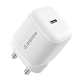 Ambrane 45W Fast Type C Charger Adapter for Mobiles Type C Laptops Small Size GaN Charger PD Technology for iPhone Samsung MacBook Android Mobiles Type C Laptops iPad Charge i45 White