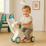 Jam Honey Baby Puppy Push On Ride On for Kids Backrest Easy Grip Four Wheel Durable and Safe NonToxic Portable Lightweight Animal Theme 14 Years Old Green