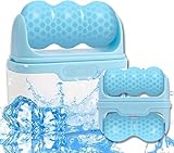 SR Ice Roller with Both Side V Roller Heads Portable Skin Cooling Beauty Facial Massager 2 in 1 Cold Skin Rejuvenation V Shape Ice Eye Roller
