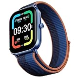 FireBoltt Ninja Call Pro Max Nyluxe Smart Watch 201 with Bluetooth Calling Voice Assistance SpO2 Heart Rate Monitor 120 Sports Modes IP67 Waterproof Smart Watch for Men Women Blue