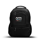 Everyday Compact Laptop Backpack with USB Charging Port 30L WaterResistant Slim Office College Bag Fits Upto 46cm Laptop Lightweight Polyester Black