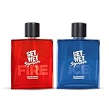 Set Wet Perfume for Men ICE FIRE 100ml X 2 Packs Long Lasting Perfume for Men